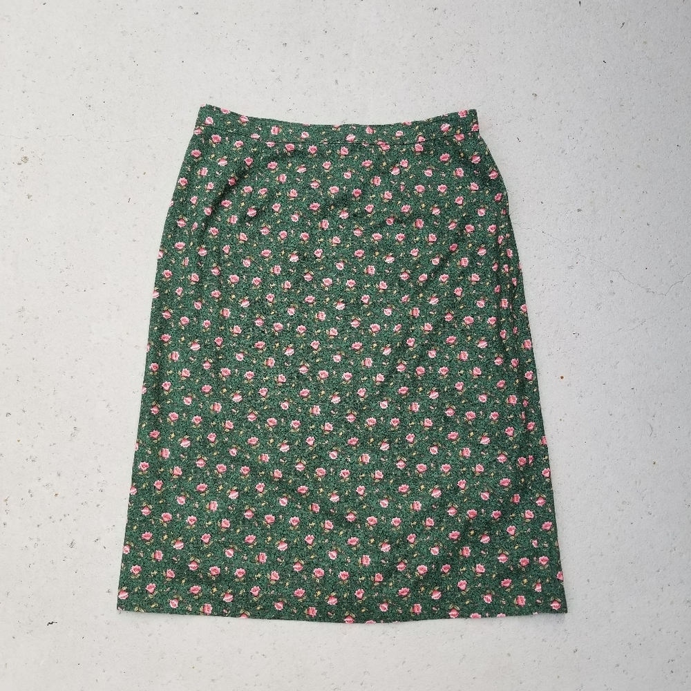 Vintage floral hand made pencil skirt